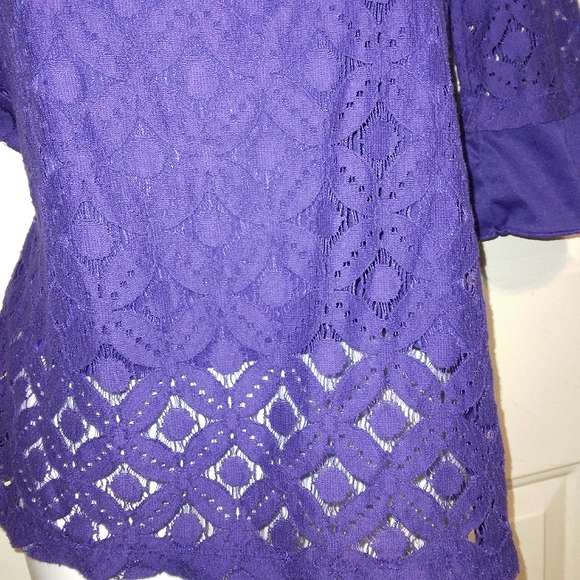 ☆Like New☆BANANA REPUBLIC☆Royal Purple lightweight Small Blouse☆ - Picture 4 of 12